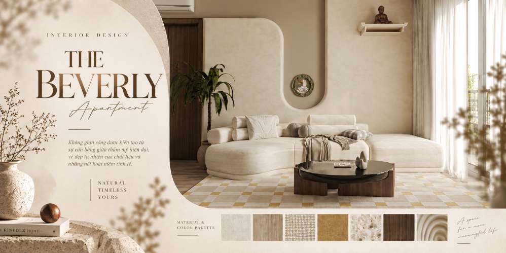 Thiết kế chung cư 2 ngủ The Beverly - Khi vẻ đẹp mộc mạc được kể bằng ngôn ngữ hiện đại cùng cảm xúc